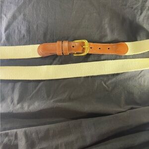 Coach Tan and Cream Leather Belt